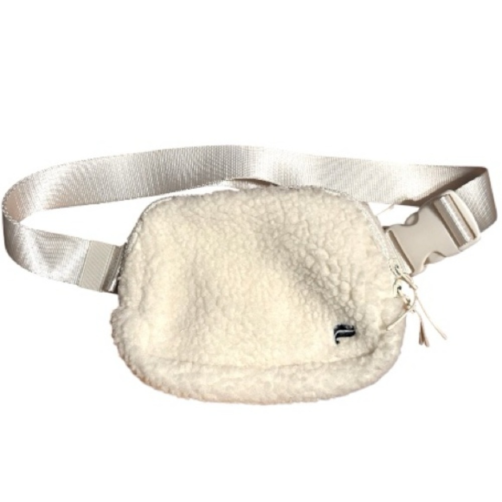 Fabletics Off-White Sherpa Belt The Belt Bag Teddy Crossbody Bag